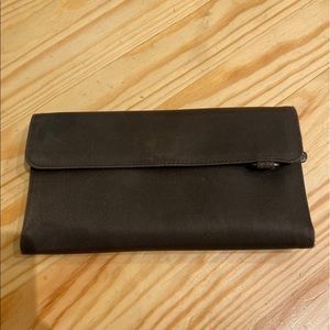 DKNY Donna Karan brown nylon wallet